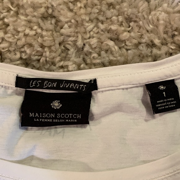 Masion Scotch White T-Shirt - Picture 4 of 9